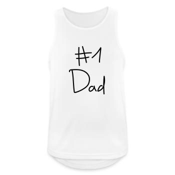 # 1 Dad - Best Father - Men's Breathable Tank Top - white - Front - Nick (188cm)