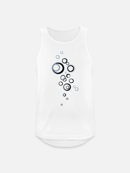 Kreise - Männer Tank Top atmungsaktiv - Weiß