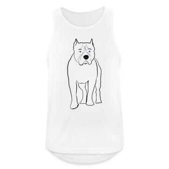 Chien de puissance - Débardeur respirant Homme - blanc - Devant - Nick (188cm)