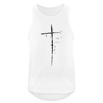 Shattered shredded small parts design pattern scra - Men's Breathable Tank Top - white - Front - Nick (188cm)