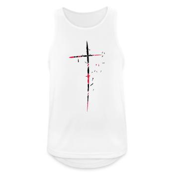 Shattered shredded small parts design pattern scra - Men's Breathable Tank Top - white - Front - Nick (188cm)