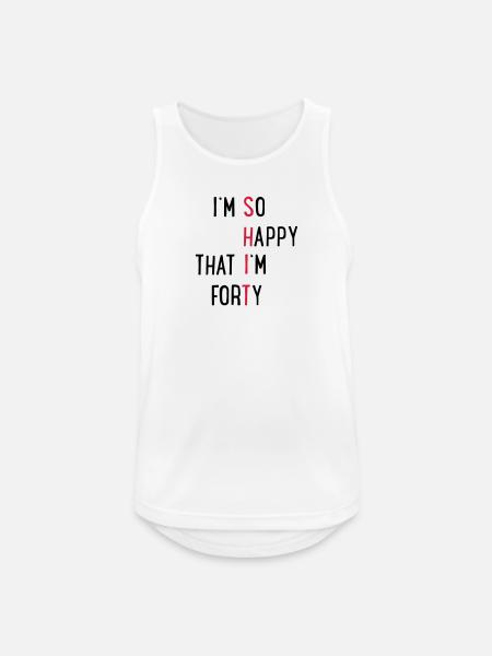 40 - Men's Breathable Tank Top - white