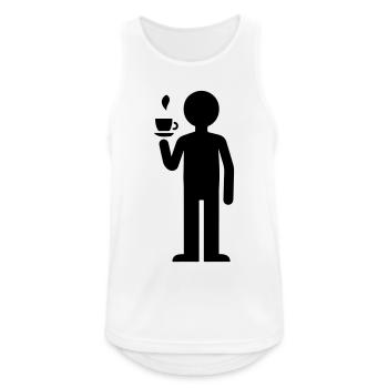 Drink coffee - Men's Breathable Tank Top - white - Front - Nick (188cm)