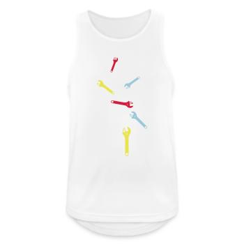 Wrench Icon - Men's Breathable Tank Top - white - Front - Nick (188cm)