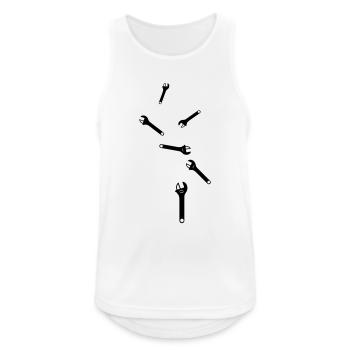 Wrench Icon - Men's Breathable Tank Top - white - Front - Nick (188cm)