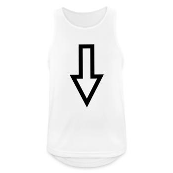 Pfeil - Männer Tank Top atmungsaktiv - Weiß - Vorne - Nick (188cm)