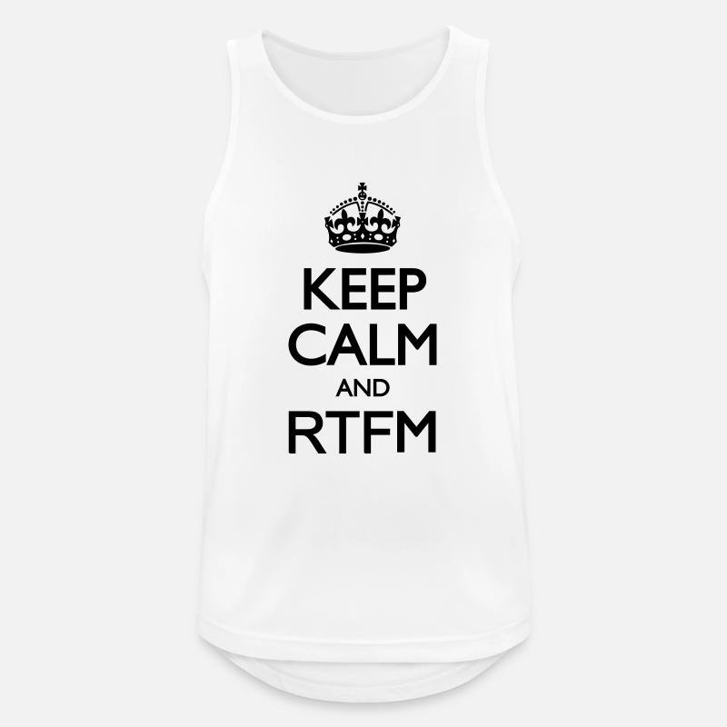 Keep calm and RTFM - Men's Breathable Tank Top - white