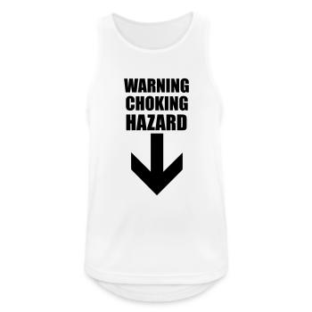 Warning Choking Hazard - Débardeur respirant Homme - blanc - Devant - Nick (188cm)