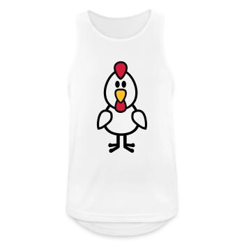 Poule - Débardeur respirant Homme - blanc - Devant - Nick (188cm)
