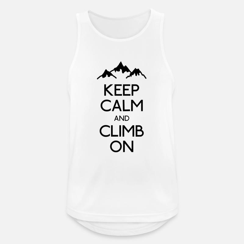 keep calm and climb on - Men's Breathable Tank Top - white