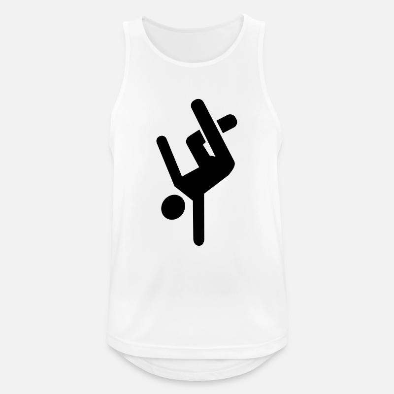 Breakdance - Männer Tank Top atmungsaktiv - Weiß