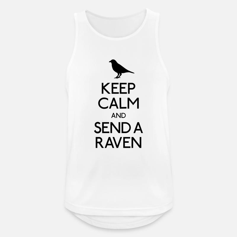 Keep Calm Raven - Männer Tank Top atmungsaktiv - Weiß