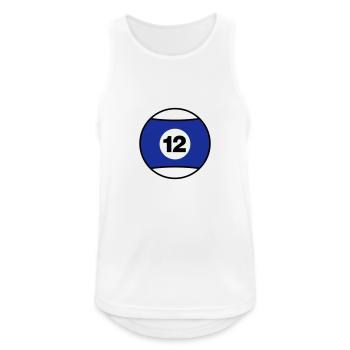 Billardkugel No 12 - lila - V2 - Männer Tank Top atmungsaktiv - Weiß - Vorne - Nick (188cm)