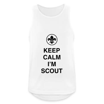 Keep Calm I'm Scout - Männer Tank Top atmungsaktiv - Weiß - Vorne - Nick (188cm)