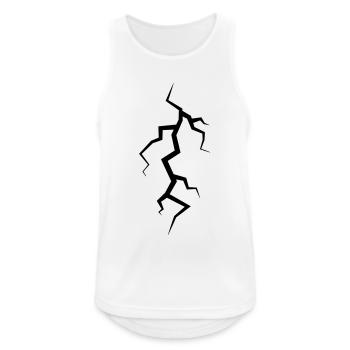 Blitz - Männer Tank Top atmungsaktiv - Weiß - Vorne - Nick (188cm)