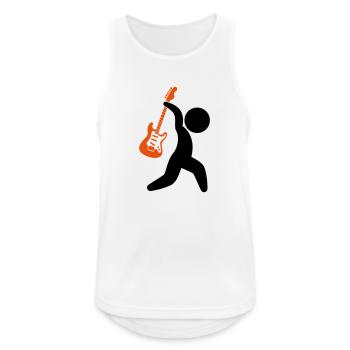 Musik Star mit einer Gitarre - Männer Tank Top atmungsaktiv - Weiß - Vorne - Nick (188cm)