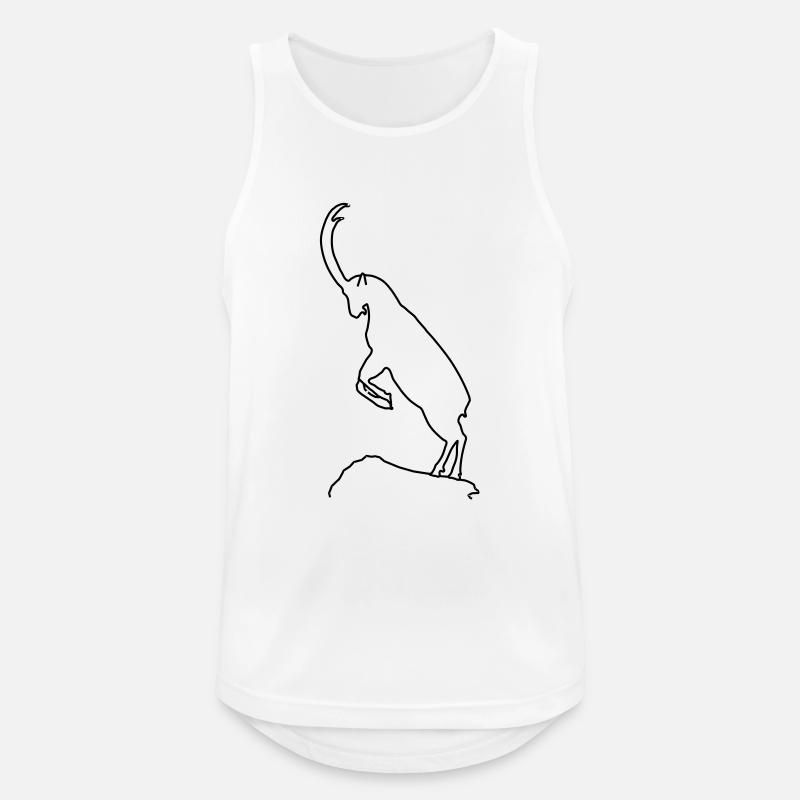 Steinbock - Männer Tank Top atmungsaktiv - Weiß