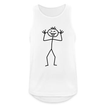 Annoy - Men's Breathable Tank Top - white - Front - Nick (188cm)