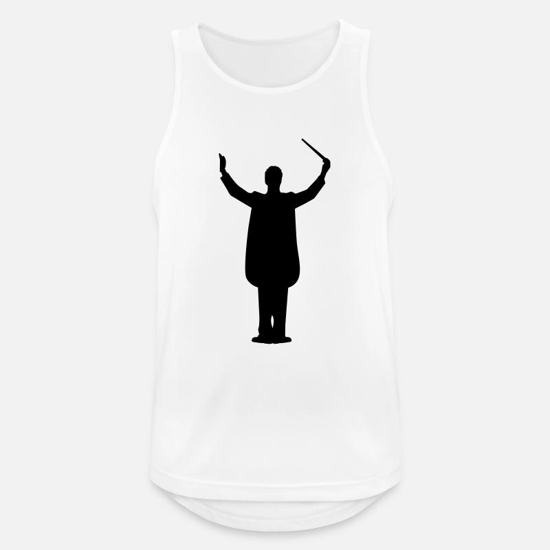 Dirigent - Männer Tank Top atmungsaktiv - Weiß