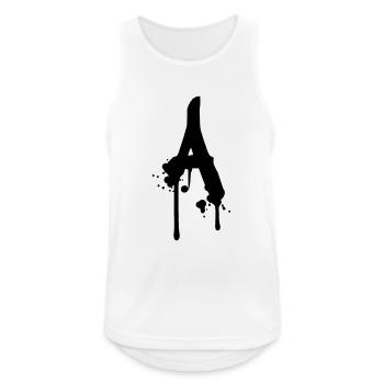 Un graffiti gouttes Farbklex spray - Débardeur respirant Homme - blanc - Devant - Nick (188cm)