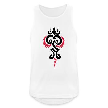 tatouage de dragon - Débardeur respirant Homme - blanc - Devant - Nick (188cm)