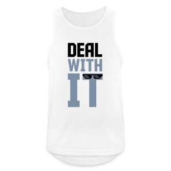 Meme Deal with it - Männer Tank Top atmungsaktiv - Weiß - Vorne - Nick (188cm)