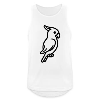 Papagei - Männer Tank Top atmungsaktiv - Weiß - Vorne - Nick (188cm)