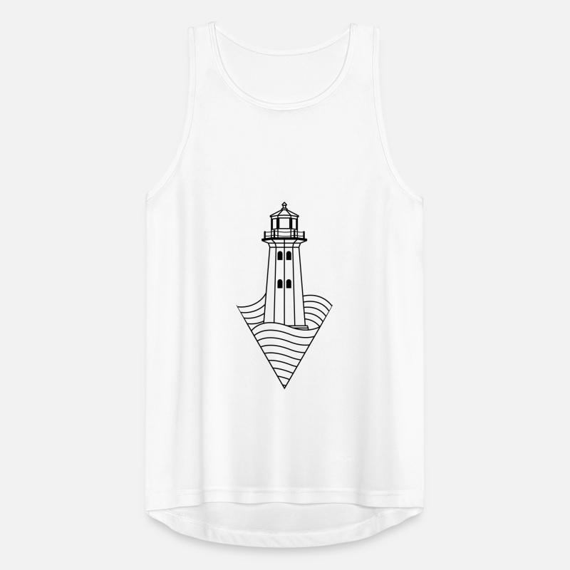 lighthouse symbol icon Men's Breathable Tank Top