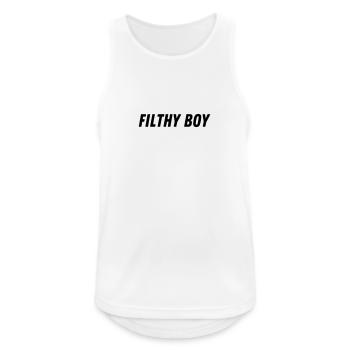 Filthy boy - Débardeur respirant Homme - blanc - Devant - Nick (188cm)