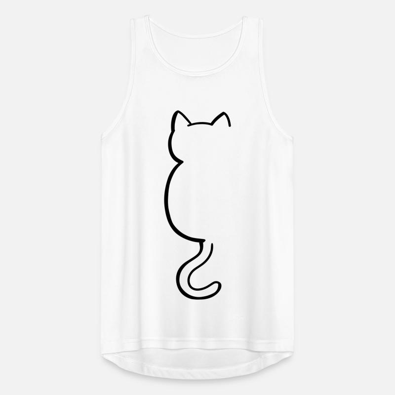 cat silouette Débardeur respirant Homme