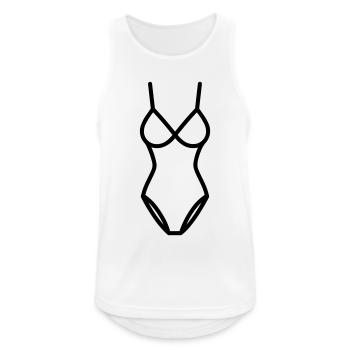 maillot de bain - Débardeur respirant Homme - blanc - Devant - Nick (188cm)