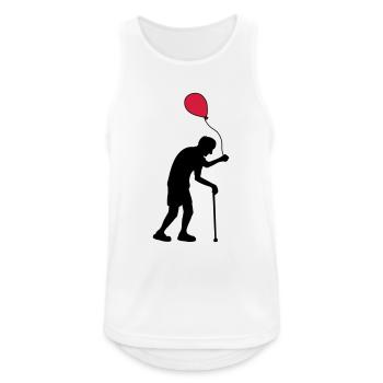 Grandpa with a balloon - Men's Breathable Tank Top - white - Front - Nick (188cm)
