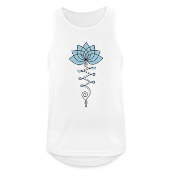 Lotus Blume Lotusblüte Buddhismus Symbol Yoga OM - Männer Tank Top atmungsaktiv - Weiß - Vorne - Nick (188cm)