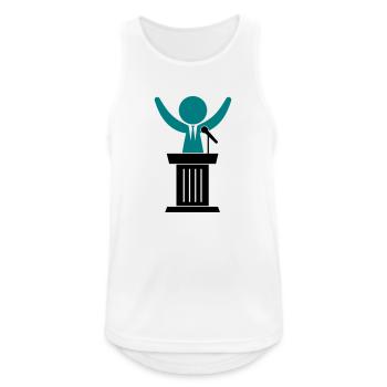 A politician speaks to his constituents - Men's Breathable Tank Top - white - Front - Nick (188cm)