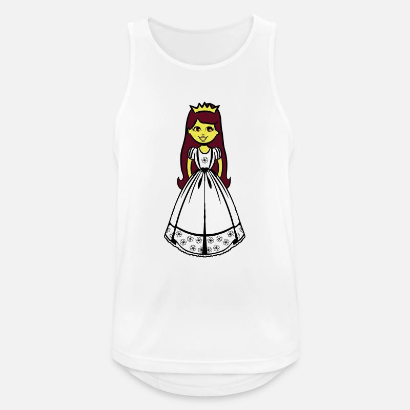 Prinzessin Mädchen Kind - Männer Tank Top atmungsaktiv - Weiß