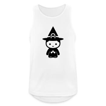 Kleine Hexe - Männer Tank Top atmungsaktiv - Weiß - Vorne - Nick (188cm)