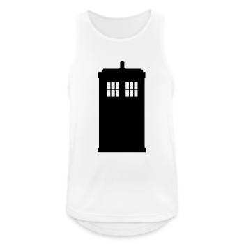 Police box - Débardeur respirant Homme - blanc - Devant - Nick (188cm)