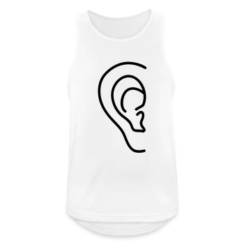 ear - Men's Breathable Tank Top - white - Front - Nick (188cm)