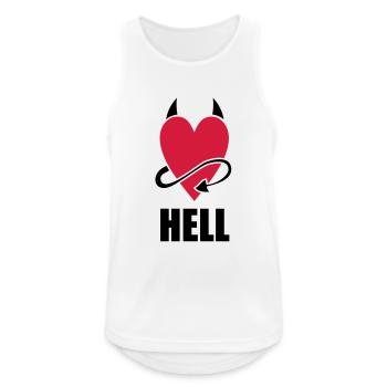 Heart Hell - Männer Tank Top atmungsaktiv - Weiß - Vorne - Nick (188cm)