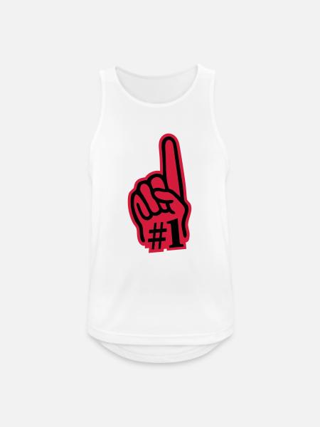 Fan Hand (finger) 02 - Men's Breathable Tank Top - white