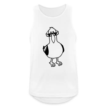 deal with it Möwe - Männer Tank Top atmungsaktiv - Weiß - Vorne - Nick (188cm)