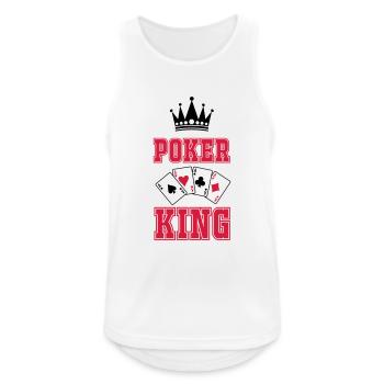 poker king - Männer Tank Top atmungsaktiv - Weiß - Vorne - Nick (188cm)