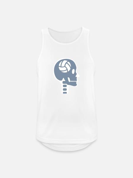 Volleyball i hovedet - Herre tanktop åndbar - hvid