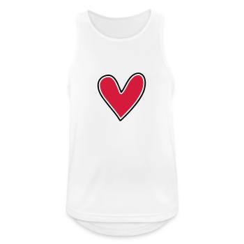 Simple heart for labeling - Men's Breathable Tank Top - white - Front - Nick (188cm)