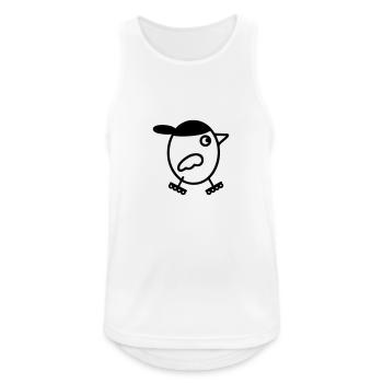 Inliner - Inline skaten - Männer Tank Top atmungsaktiv - Weiß - Vorne - Nick (188cm)