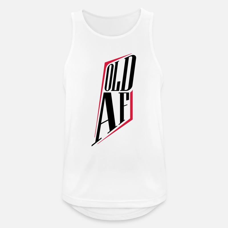 old AF Text Logo - Männer Tank Top atmungsaktiv - Weiß