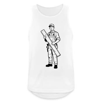 Zimmermann - Männer Tank Top atmungsaktiv - Weiß - Vorne - Nick (188cm)