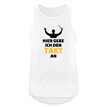 Chor - Männer Tank Top atmungsaktiv - Weiß - Vorne - Nick (188cm)