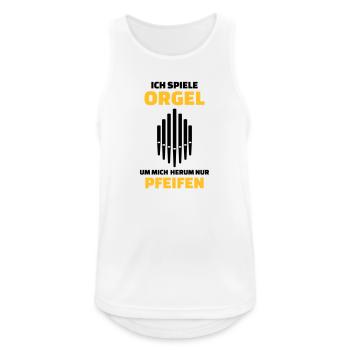 Orgel - Männer Tank Top atmungsaktiv - Weiß - Vorne - Nick (188cm)