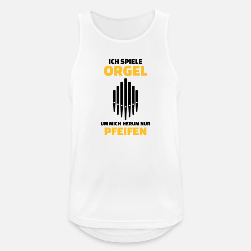Orgel - Männer Tank Top atmungsaktiv - Weiß
